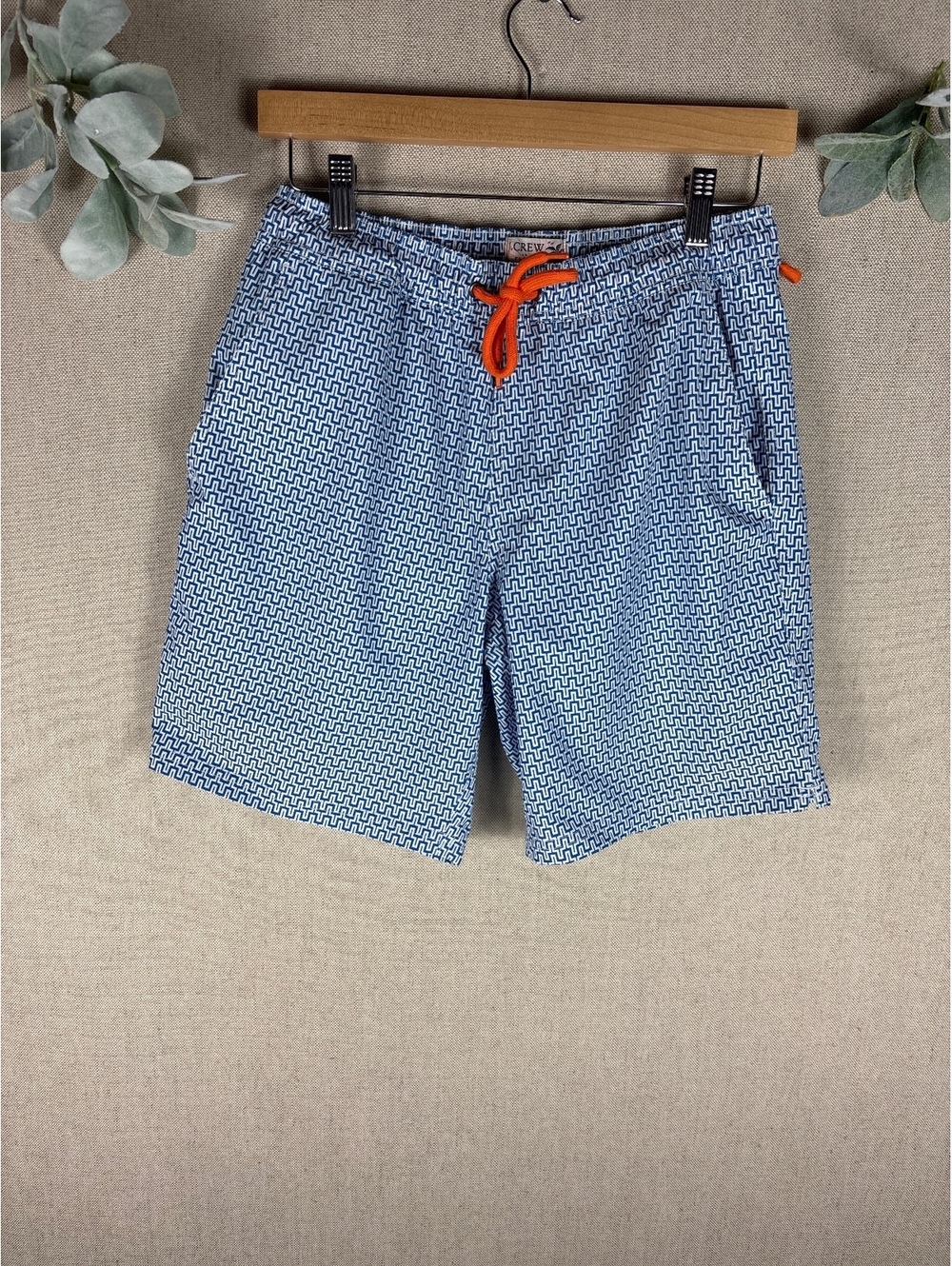 J. Crew > Men’s Flex Swimwear Trunks Blue Pattern Small